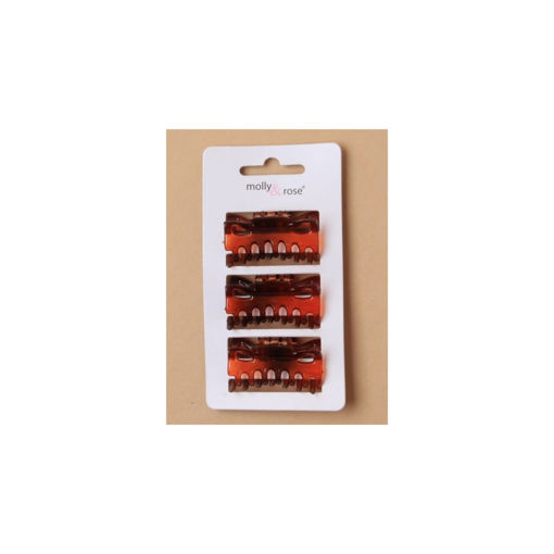 Picture of JAW CLIPS X3 PACK BROWN
